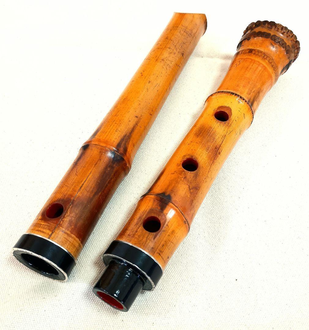 指跡がつくほど大切に使い継がれた名管☆井上昌山作の一尺八寸管の尺八！