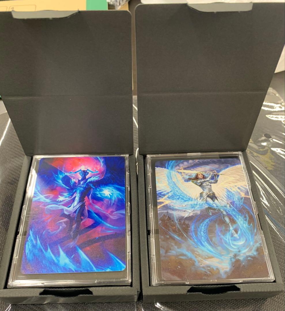 mtg 嵐の目、ウギン 嵐の討伐者、エルズペス　ステンレスアートカード2枚セット