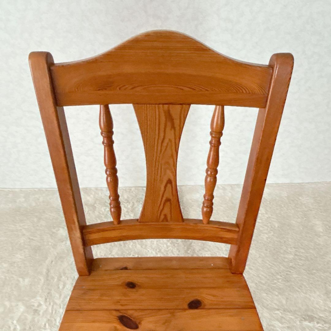 難有り】カントリー パイン材　天然木　椅子　ダイニングチェア