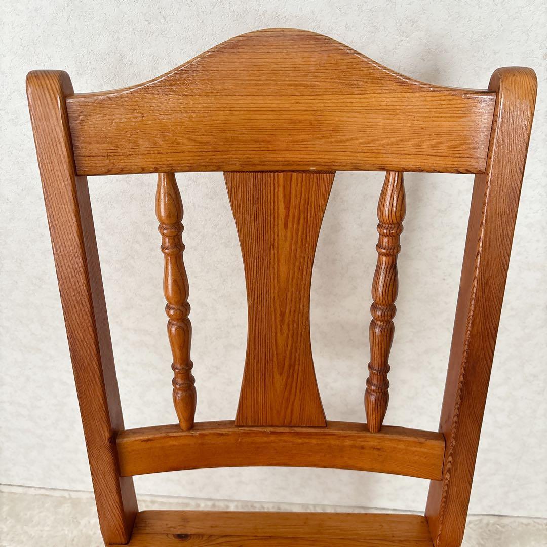 難有り】カントリー パイン材　天然木　椅子　ダイニングチェア