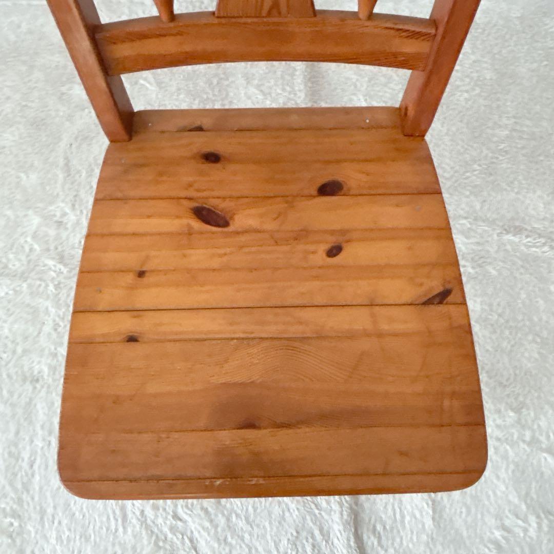 難有り】カントリー パイン材　天然木　椅子　ダイニングチェア