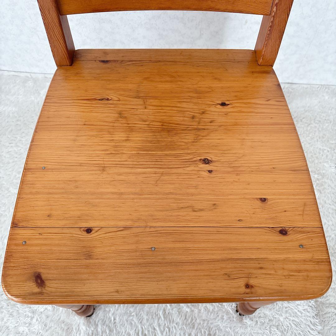 難有り】カントリー パイン材　天然木　椅子　ダイニングチェア