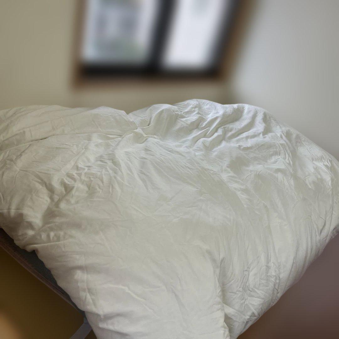 8.美品！高級羽毛かけ布団　掛け布団　ランドリークリーニング済カバーセット 付