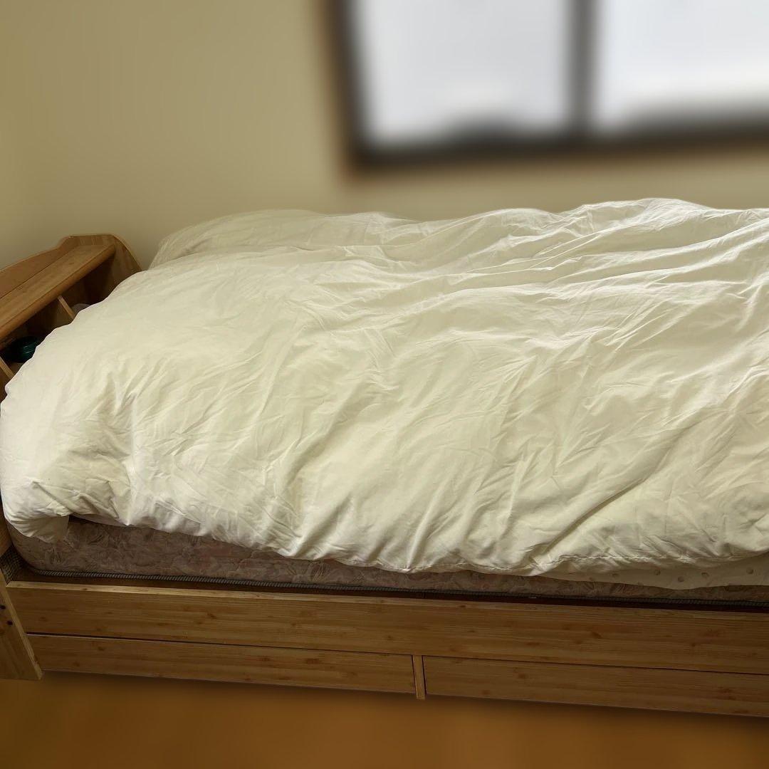 8.美品！高級羽毛かけ布団　掛け布団　ランドリークリーニング済カバーセット 付