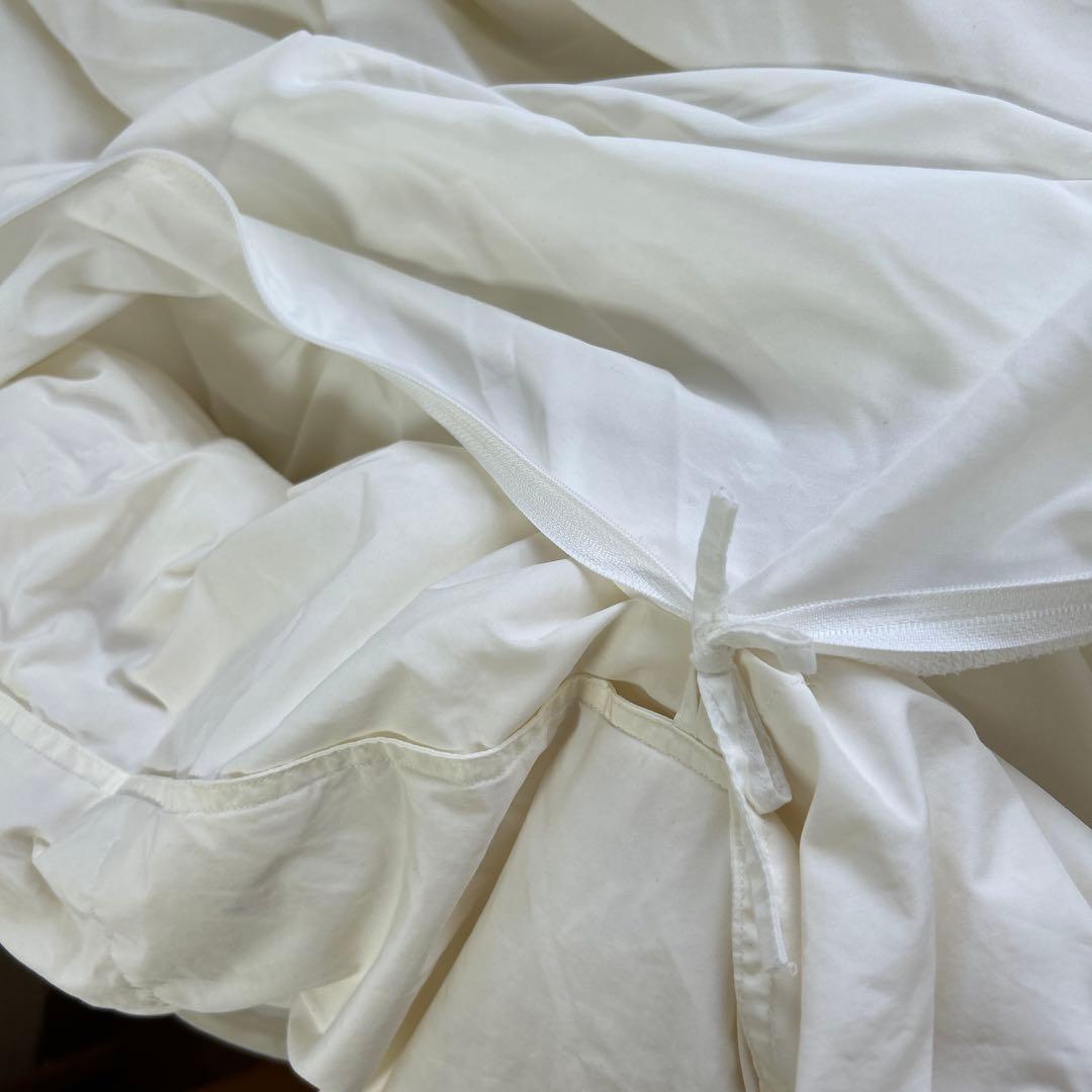 8.美品！高級羽毛かけ布団　掛け布団　ランドリークリーニング済カバーセット 付