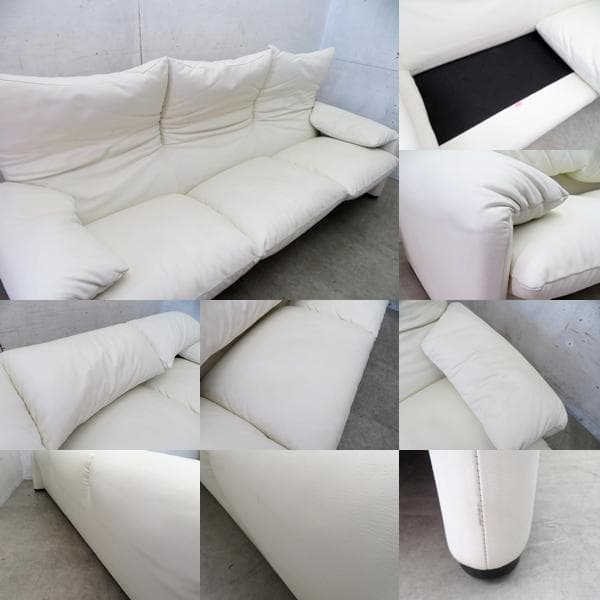 展示品■カッシーナ■242万■総革■マラルンガ■3人掛けソファ■マジストレッティ