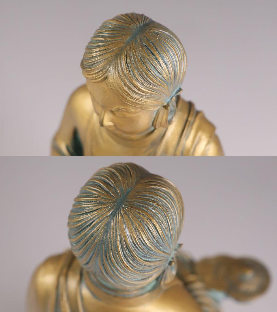 高村光雲 原型 聖徳太子御考養之像 高村規・識箱 銅像 ブロンズ【MA943