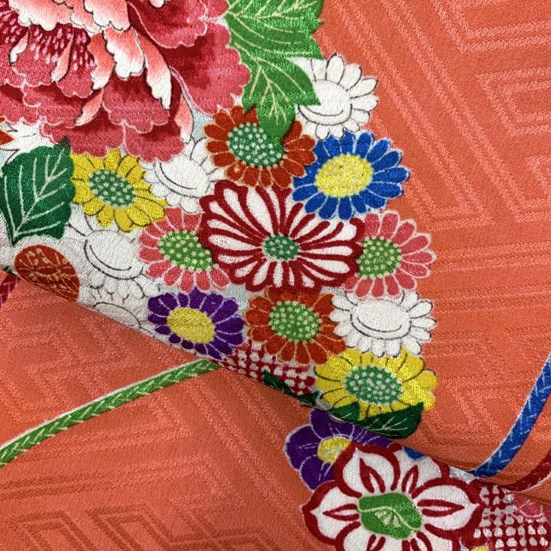 601aj62□ジュニア着物 アンティーク ハーフ成人式 卒業式 十三参り