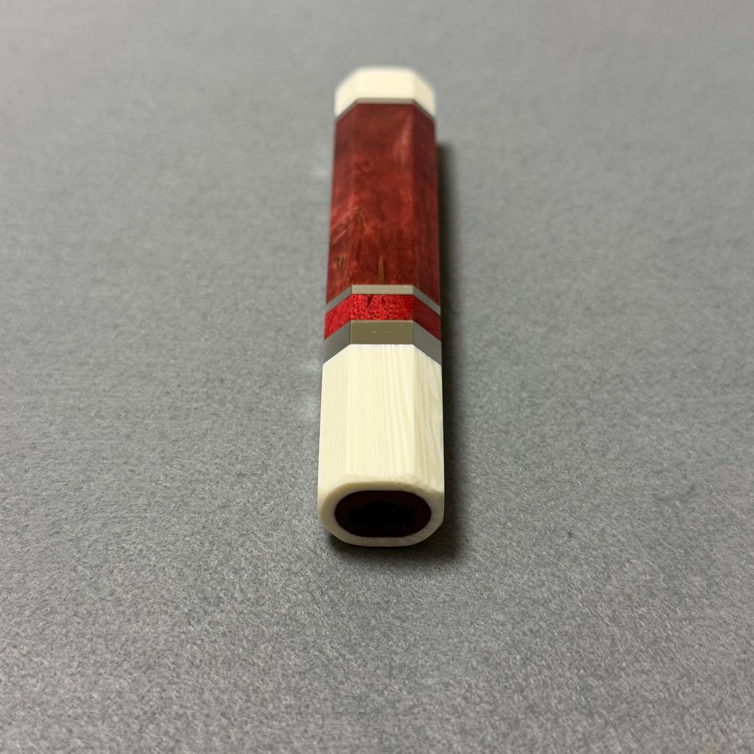 三段銀巻 人工象牙 柳刃300 スタビライズドウッド 八角柄 柳刃尺 包丁の柄