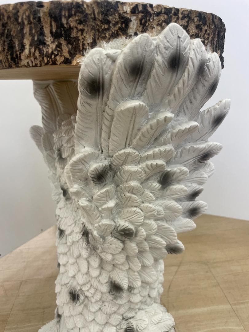 フクロウ　白フクロウ　鳥　サイドテーブル　ミニテーブル　アニマル　動物　テーブル