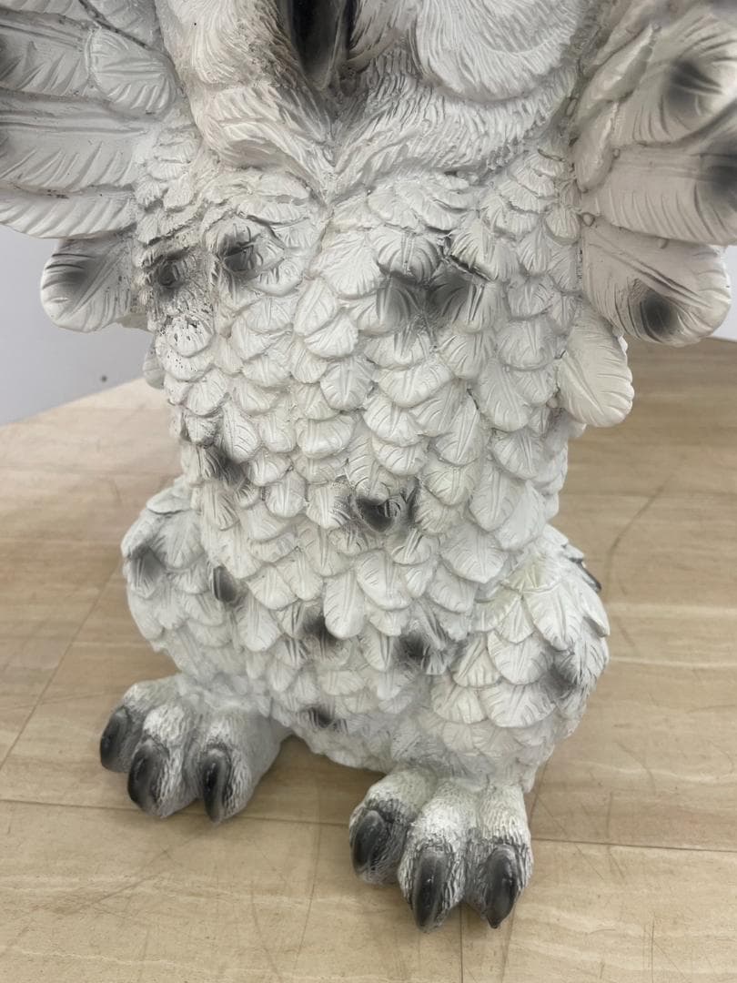 フクロウ　白フクロウ　鳥　サイドテーブル　ミニテーブル　アニマル　動物　テーブル