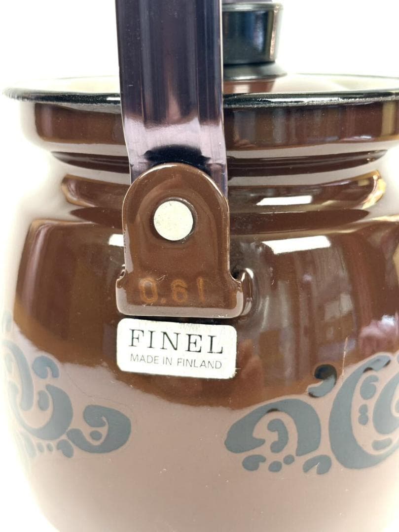 【美品】アラビア フィネル　ホーローケトル　カイ フランク　0.6L　シール付き