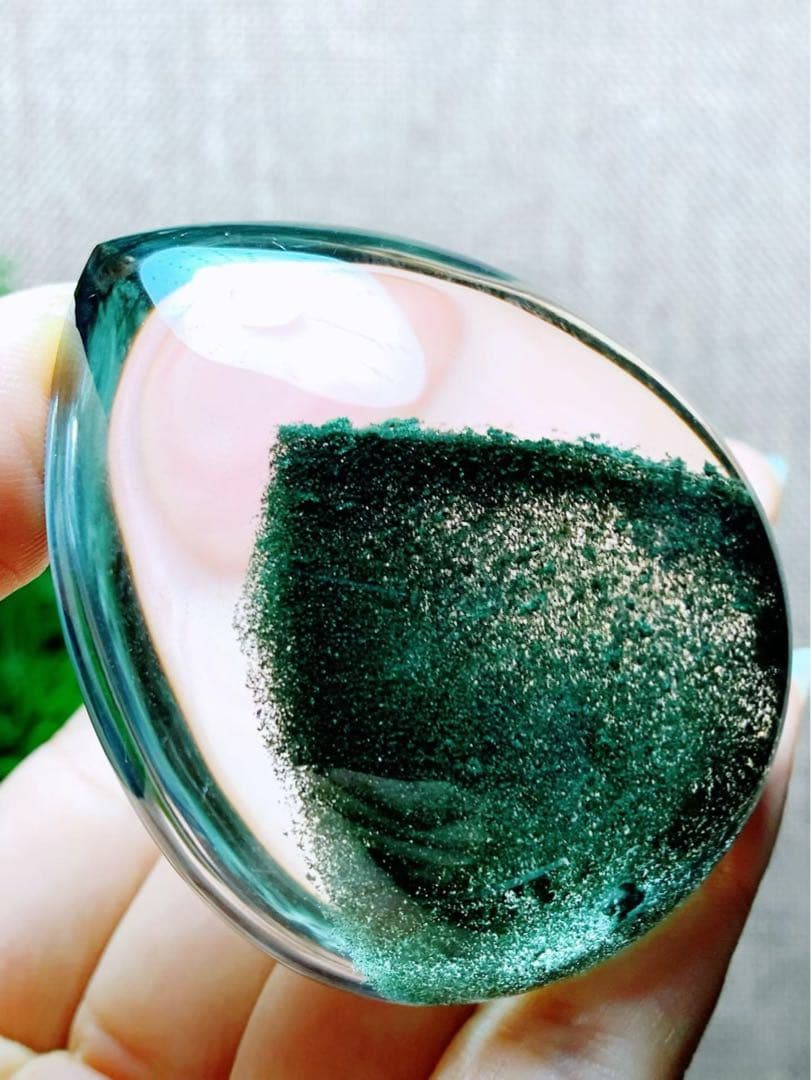 ⭐︎【極上品】天然 グリーン ガーデン クォーツ 置物 100.3g