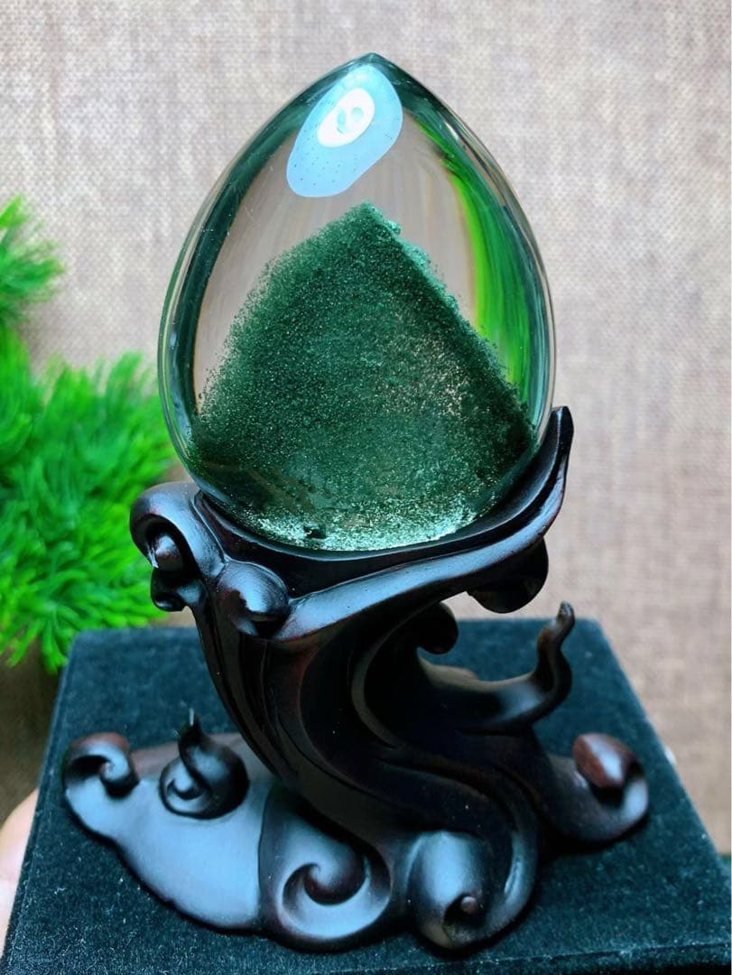 ⭐︎【極上品】天然 グリーン ガーデン クォーツ 置物 100.3g