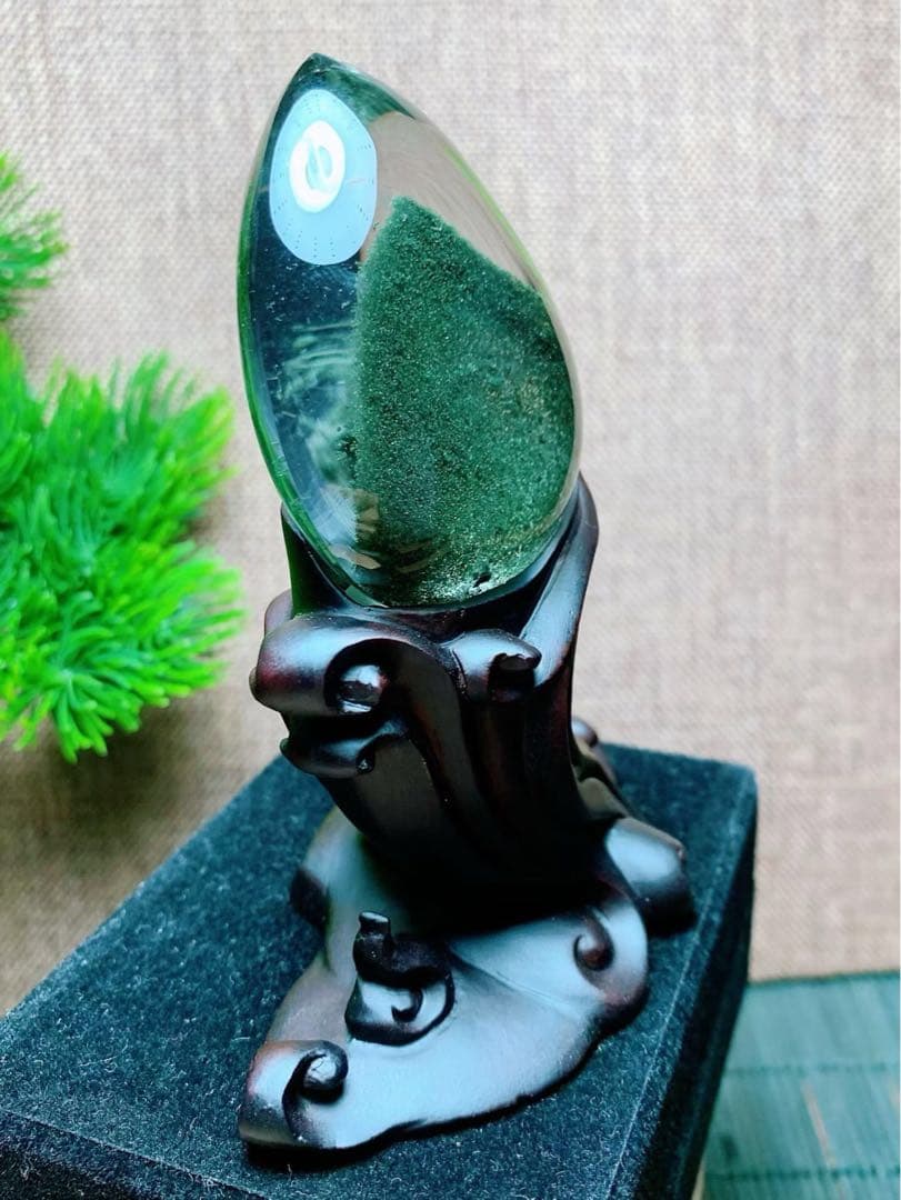 ⭐︎【極上品】天然 グリーン ガーデン クォーツ 置物 100.3g