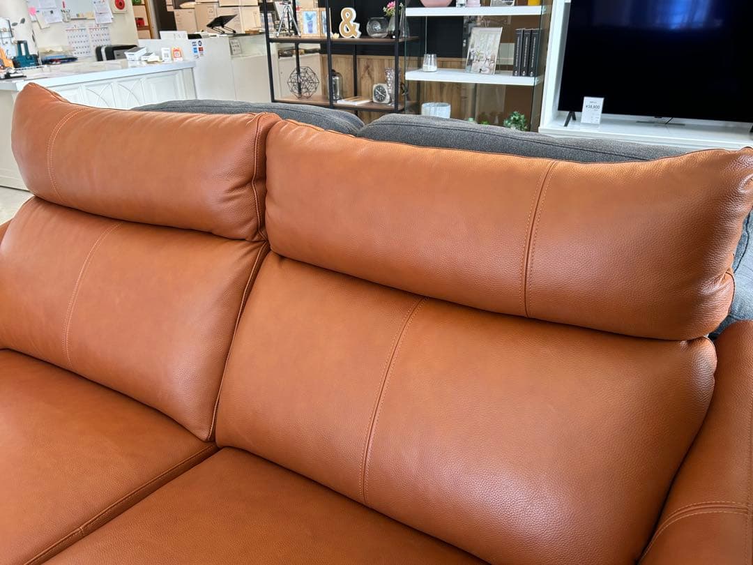 本革レザー 電動リクライニング2人掛けソファ　ヤマダデンキ×IDC大塚家具