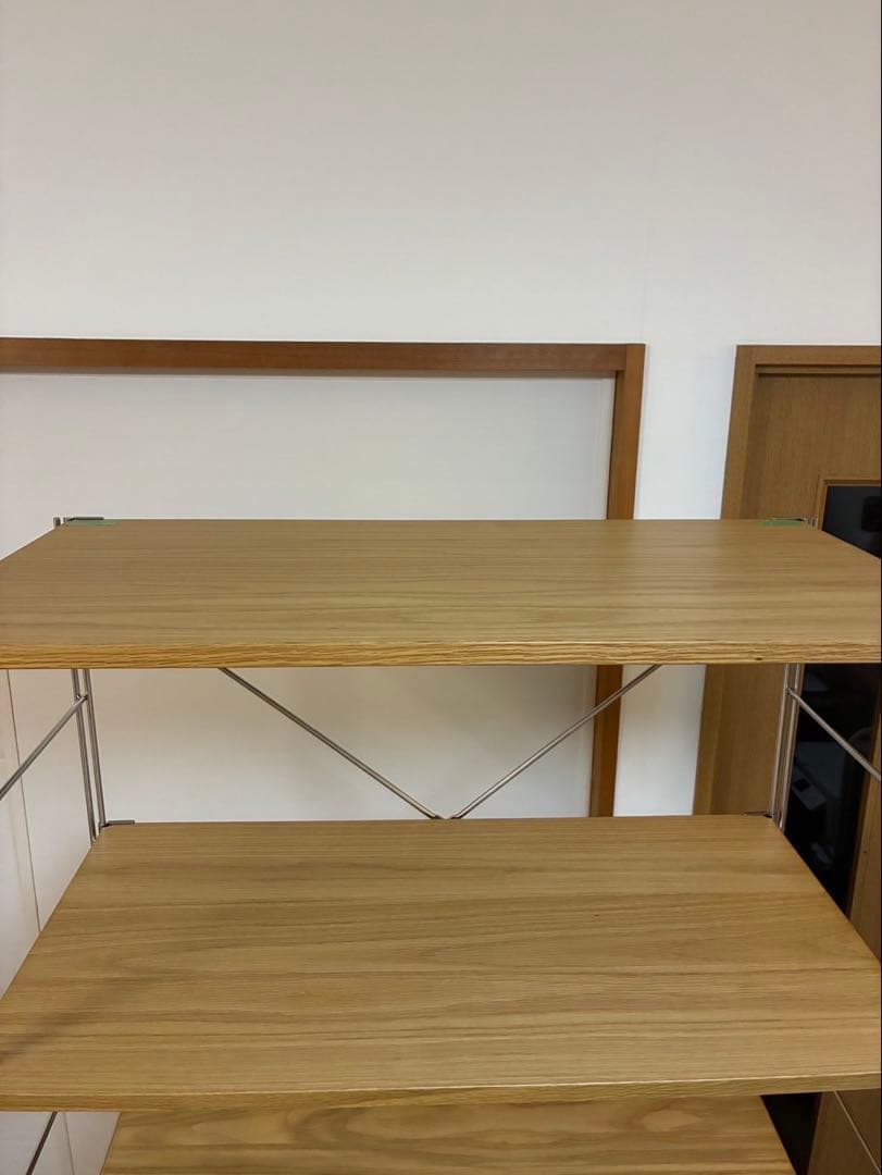 無印良品 ステンレスユニットシェルフ オーク材 棚セット ワイド大②