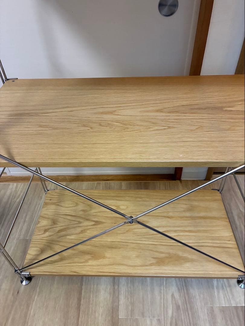 無印良品 ステンレスユニットシェルフ オーク材 棚セット ワイド大②