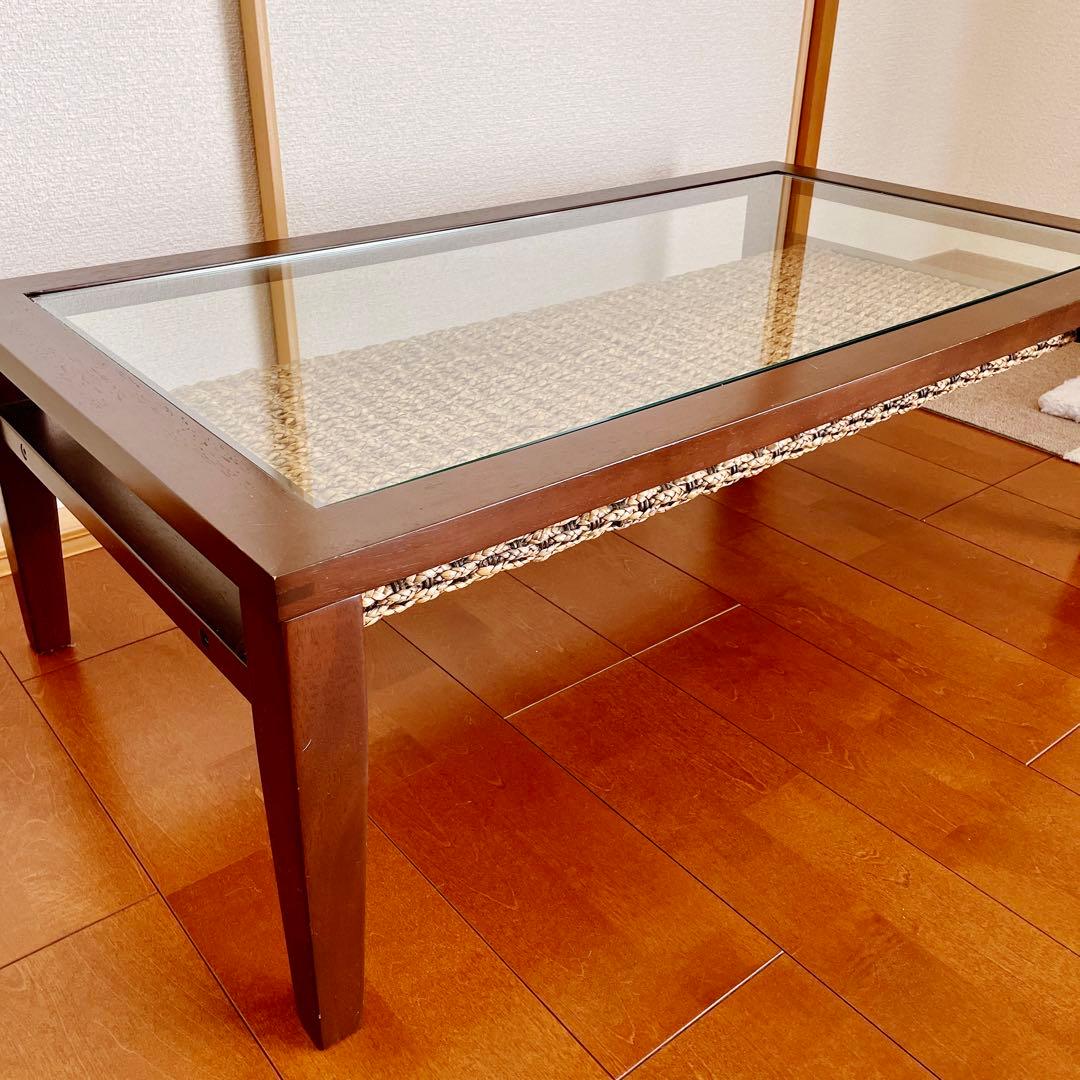 引き取り歓迎　aflat ケイ・ローテーブル　ラタン　アジアン　エーフラット