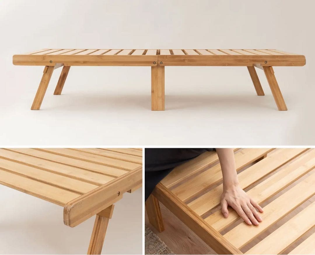 EMOOR 天然竹の折りたたみすのこベッド WABINE