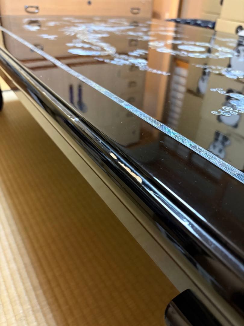 高級螺鈿細工テーブル　鳳凰