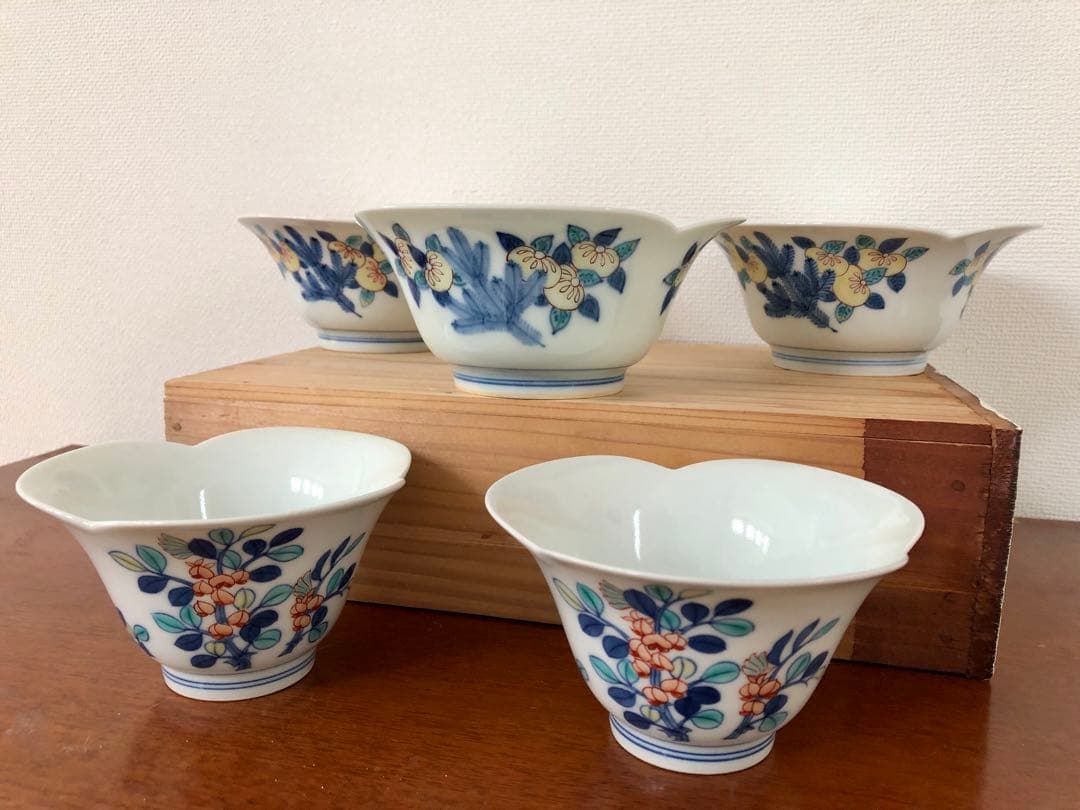 Dora　今泉今右衛門　小鉢　5点　今右衛門　人間国宝　蓋付き椀追加