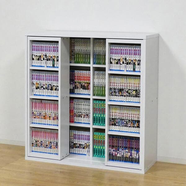 深型スライド式　シェルフ　本棚　書籍棚　ＣＤ　ＤＶＤ　大容量収納