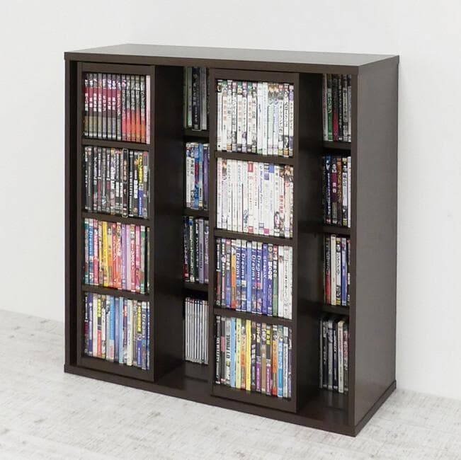 深型スライド式　シェルフ　本棚　書籍棚　ＣＤ　ＤＶＤ　大容量収納