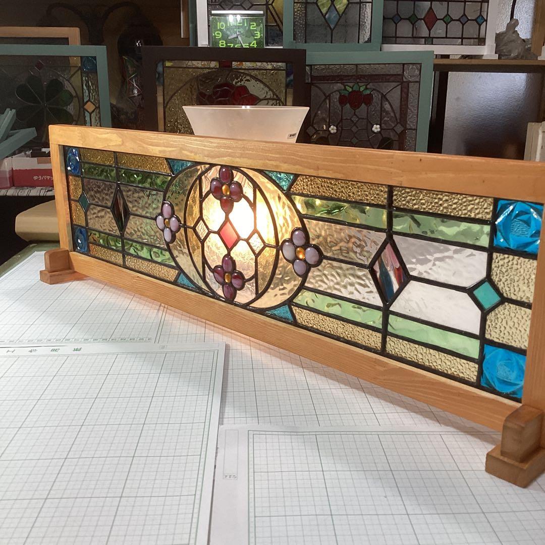 ステンドグラス　パーテーション　フラワー(1861)SI様ご注文　参考出品