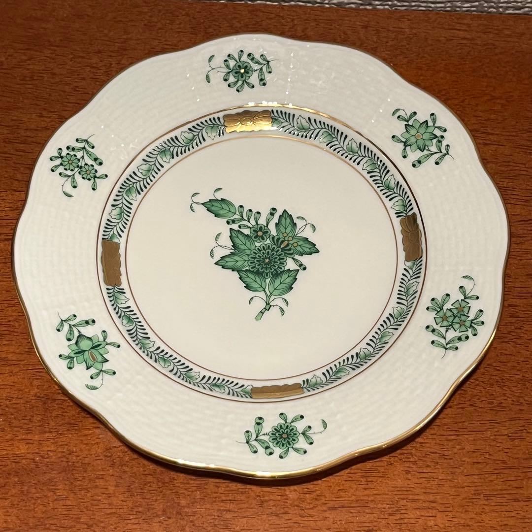 新品　未使用　ヘレンド　インドの華　スーピエール　プレート14.7cm 皿　薔薇