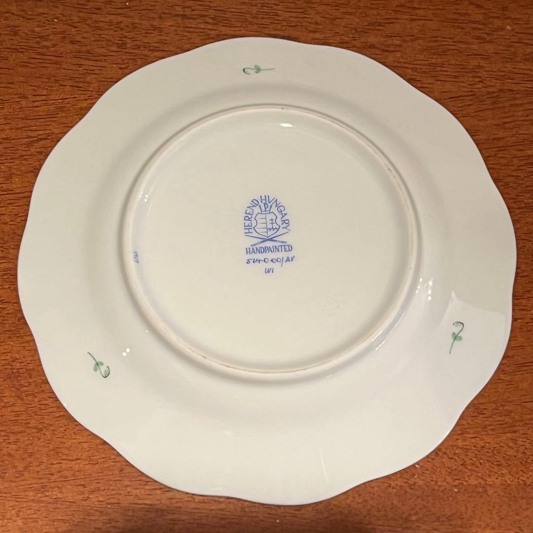 新品　未使用　ヘレンド　インドの華　スーピエール　プレート14.7cm 皿　薔薇