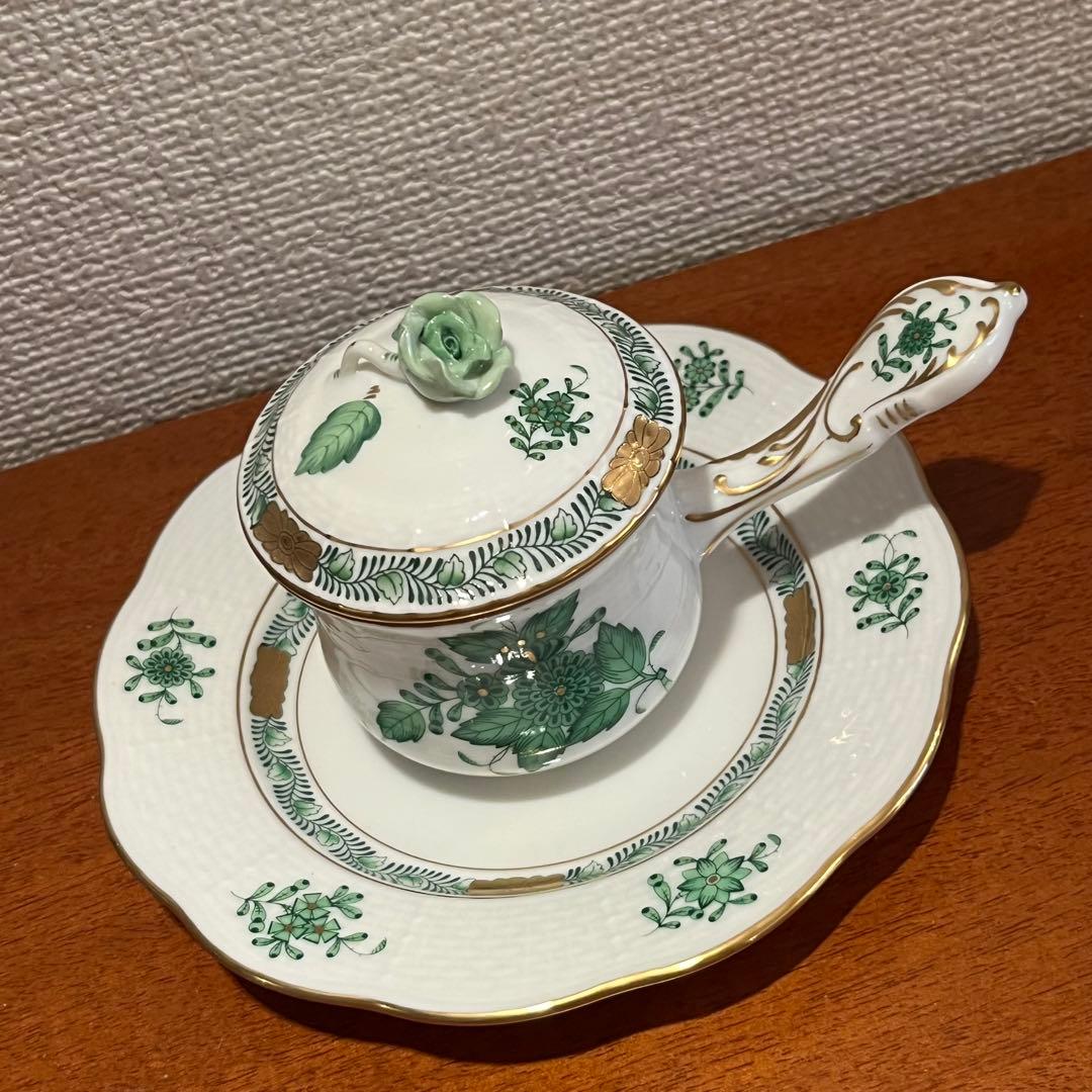 新品　未使用　ヘレンド　インドの華　スーピエール　プレート14.7cm 皿　薔薇