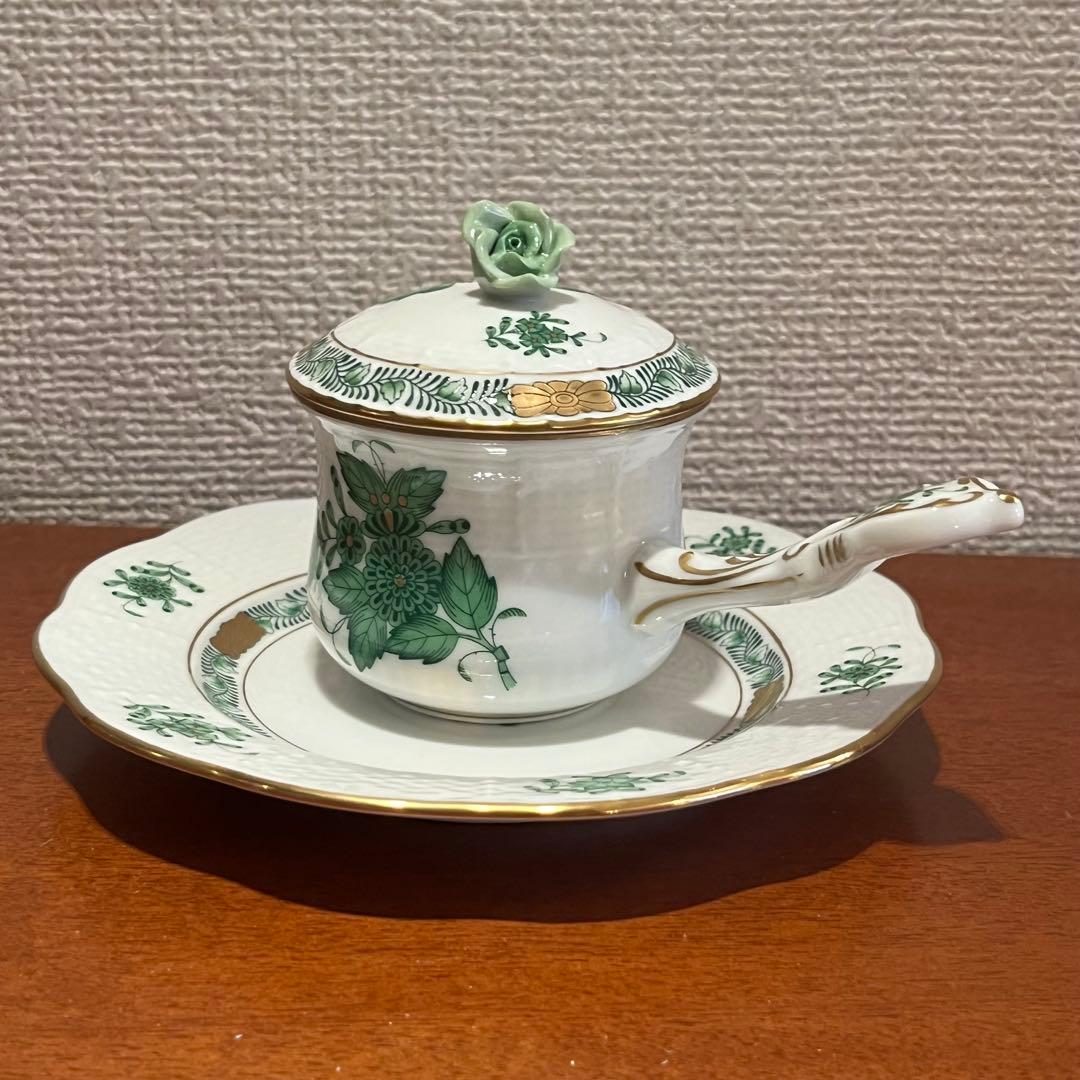 新品　未使用　ヘレンド　インドの華　スーピエール　プレート14.7cm 皿　薔薇