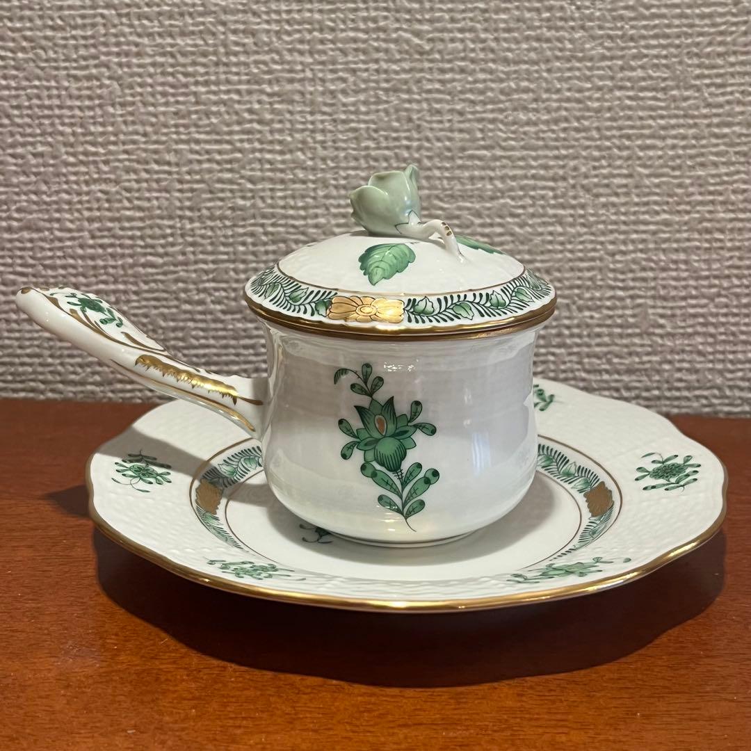 新品　未使用　ヘレンド　インドの華　スーピエール　プレート14.7cm 皿　薔薇