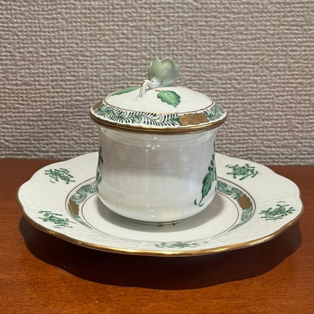 新品　未使用　ヘレンド　インドの華　スーピエール　プレート14.7cm 皿　薔薇