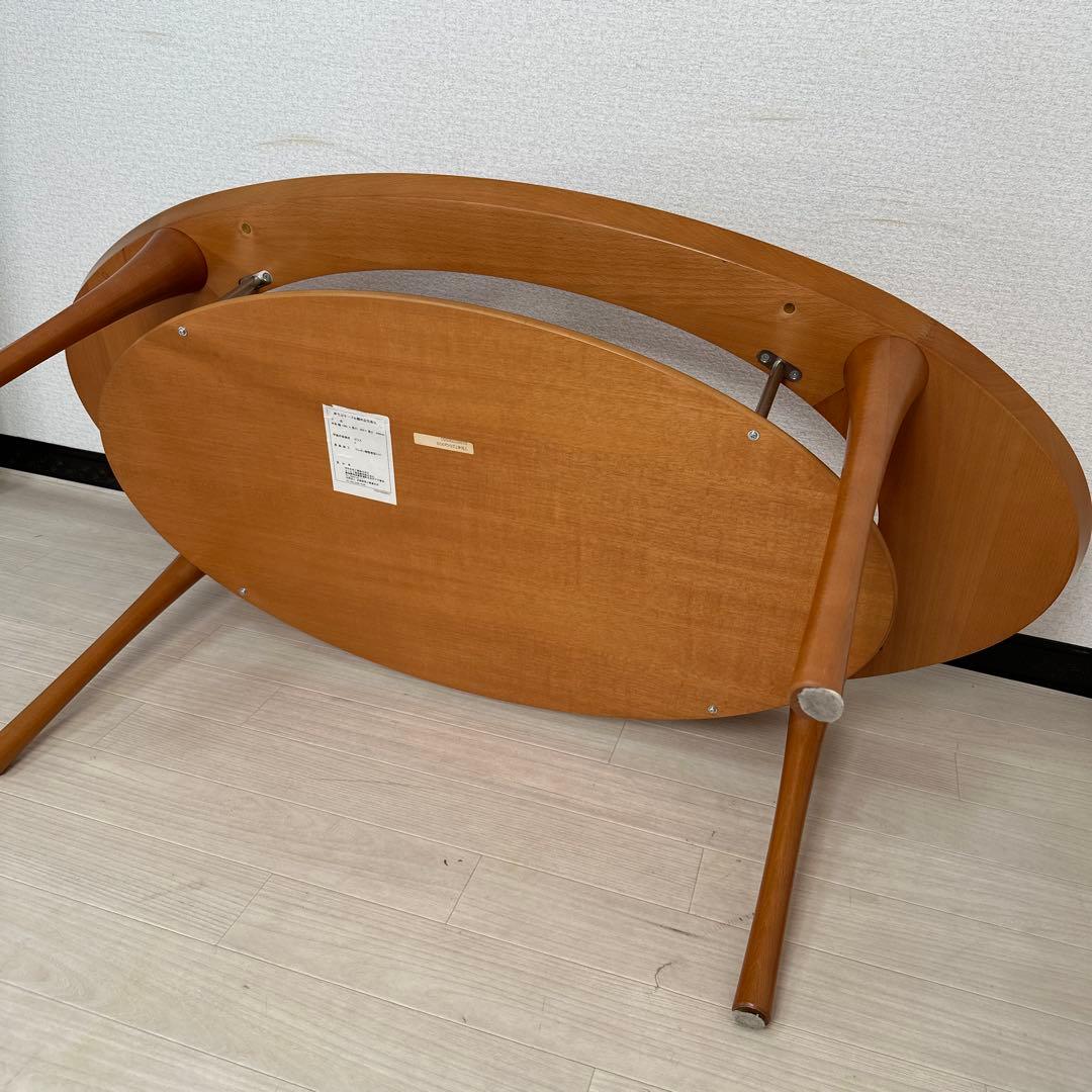 カリモク ガラス センターテーブル リビングテーブル オーバル 楕円 i1※