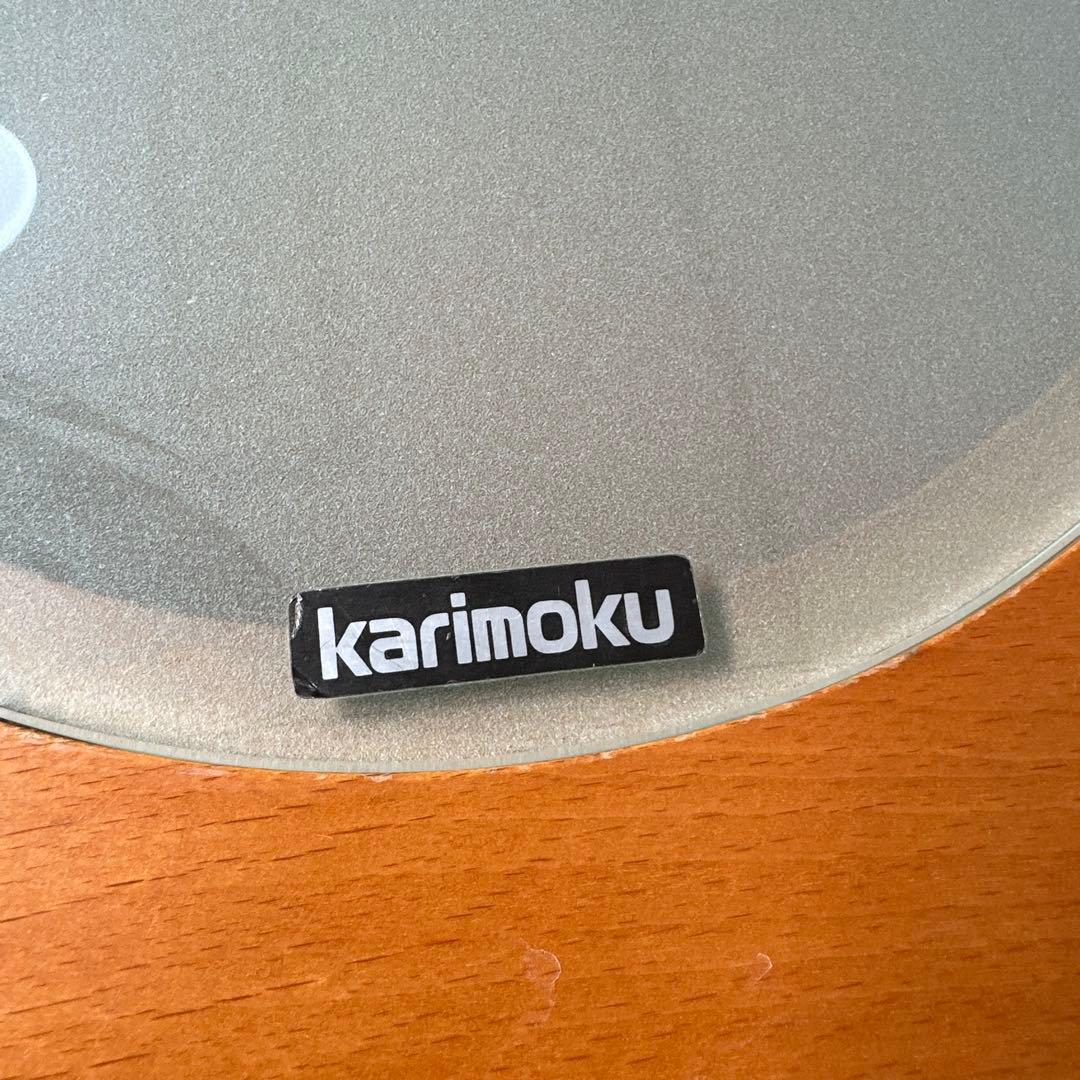 カリモク ガラス センターテーブル リビングテーブル オーバル 楕円 i1※