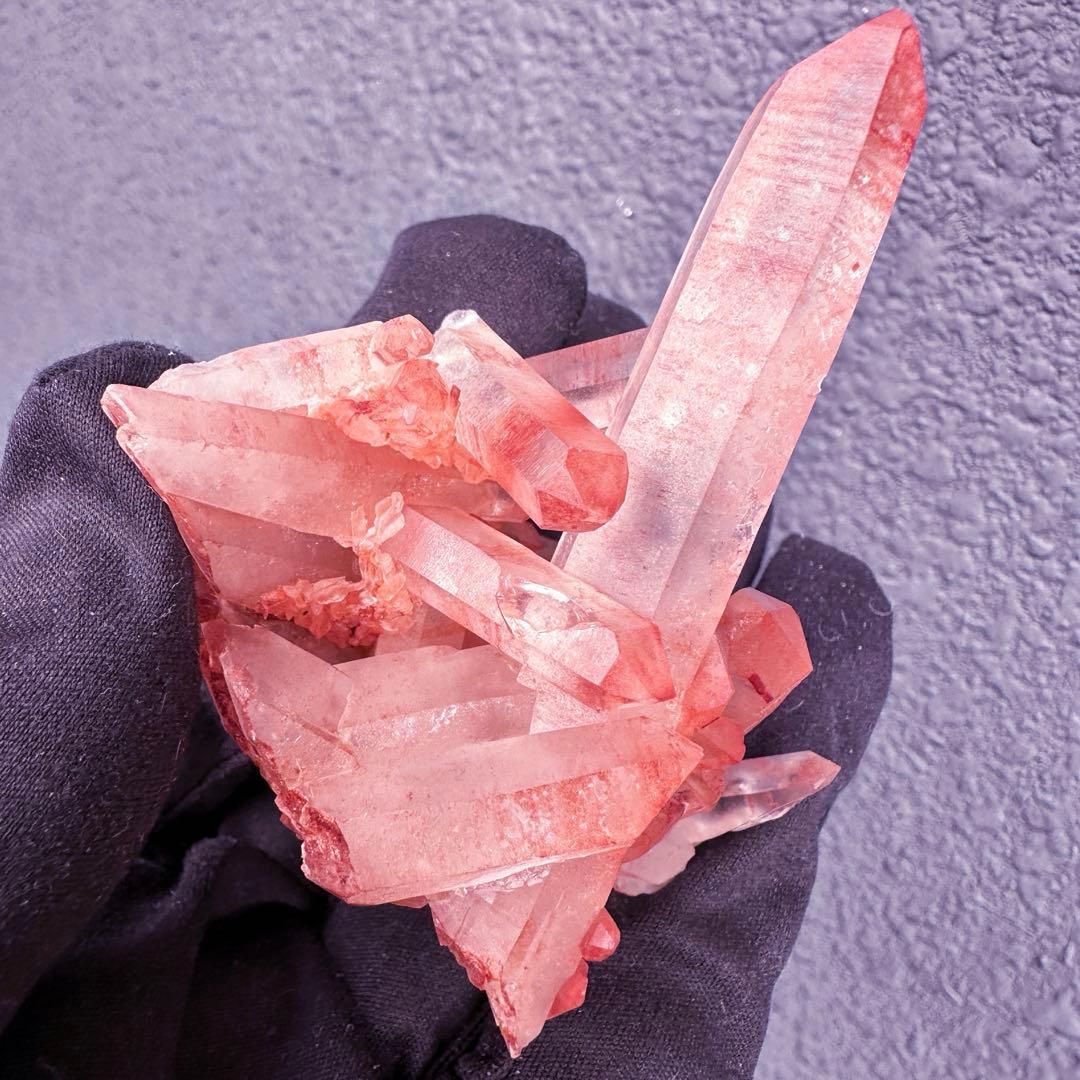 希少❗️絶品❗️超綺麗♡超強いパワー ピンクヒマラヤ クラスター水晶天然石A1540