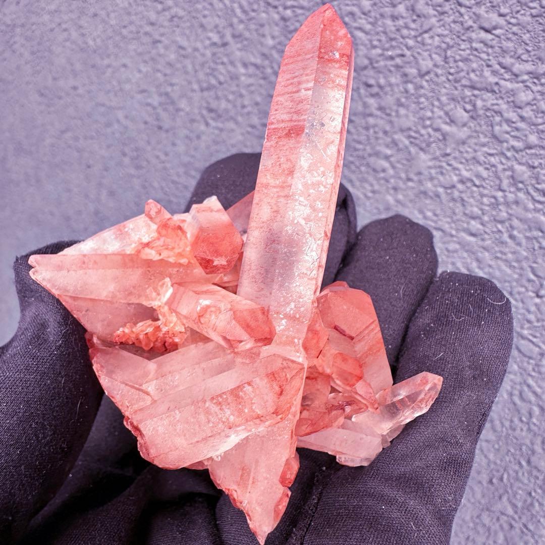 希少❗️絶品❗️超綺麗♡超強いパワー ピンクヒマラヤ クラスター水晶天然石A1540