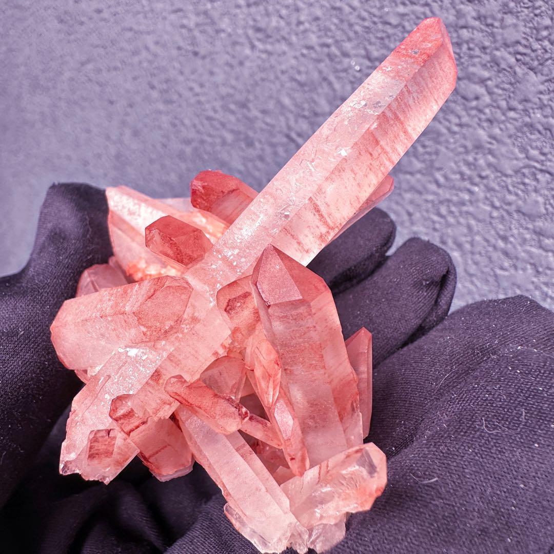 希少❗️絶品❗️超綺麗♡超強いパワー ピンクヒマラヤ クラスター水晶天然石A1540