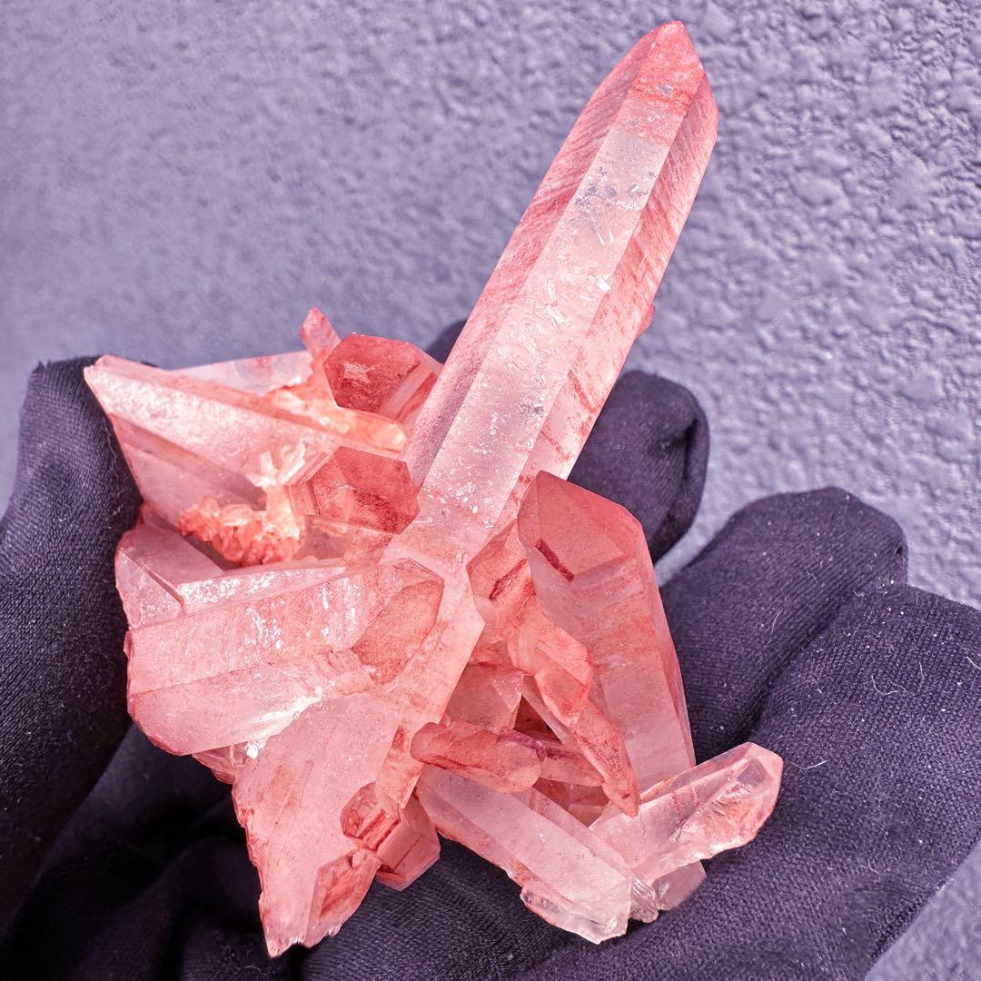 希少❗️絶品❗️超綺麗♡超強いパワー ピンクヒマラヤ クラスター水晶天然石A1540