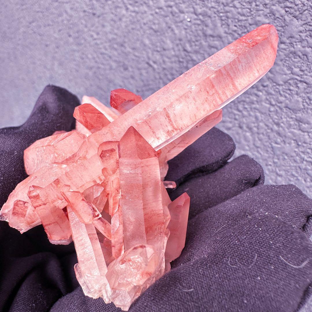 希少❗️絶品❗️超綺麗♡超強いパワー ピンクヒマラヤ クラスター水晶天然石A1540