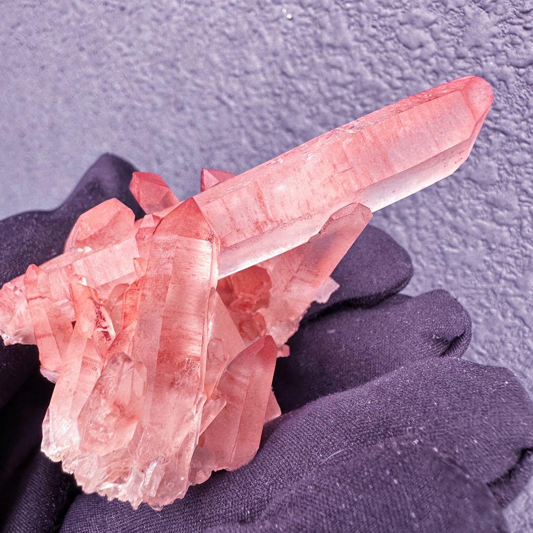 希少❗️絶品❗️超綺麗♡超強いパワー ピンクヒマラヤ クラスター水晶天然石A1540