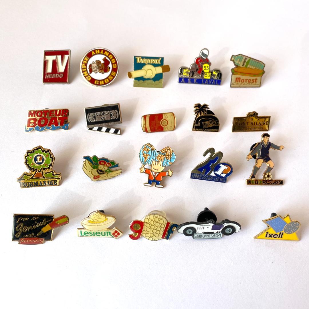 大量100個セット フランス ビンテージ ピンバッジ ピンズコレクション