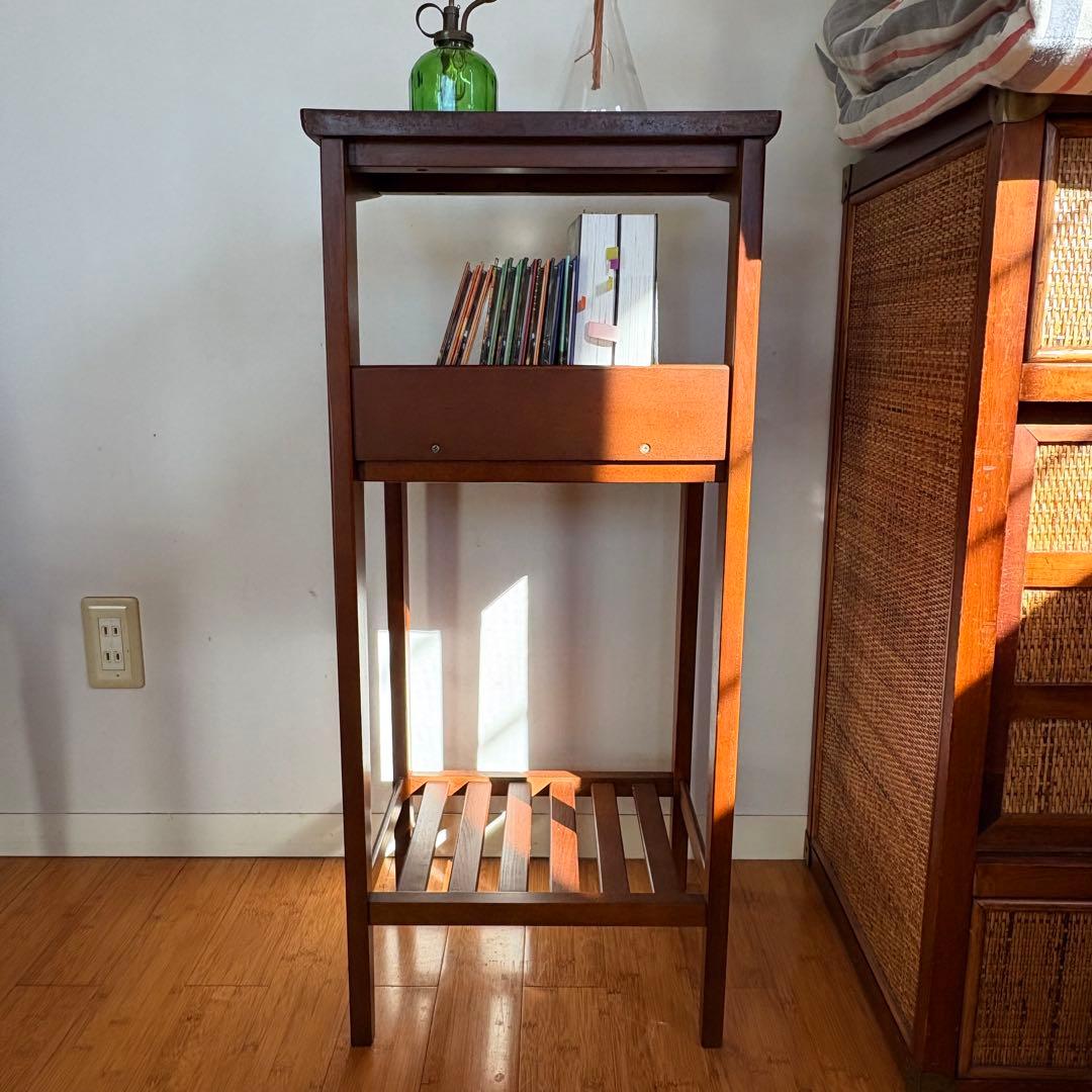 ❸【 カリモク 家具 】木製チェスト 本棚 小物置き 隙間収納