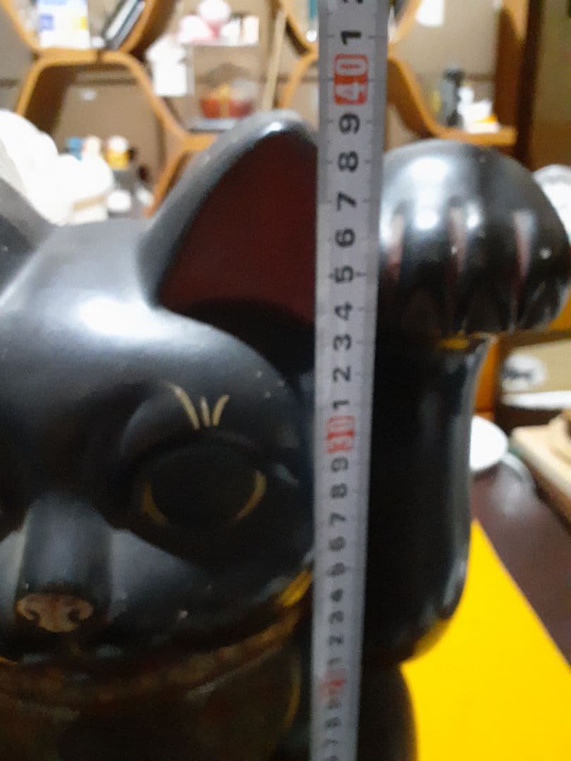 セール‼️骨董、黒招き猫 人招き、福招き 鈴ではなく打出の小槌
