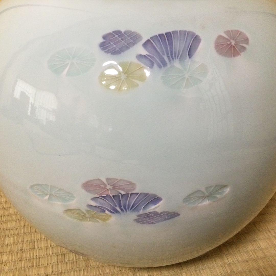 砥部焼 大花瓶 松田哲山作 花器 高さ33.5cm 供箱 L274
