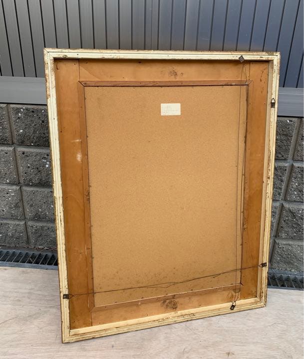 イタリア製　アンティーク　レトロ　ゴールド　壁掛け　ミラー　鏡　姿見　店舗什器