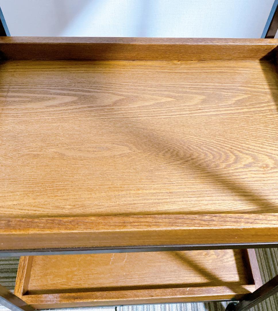 セブンエステ エイジングウッドワゴ3段 キャスター付 ダークブラウン