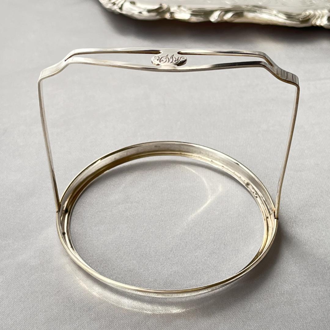 Webster】【純銀 / ガラス】ワイングラスコースター 6枚 スターリング